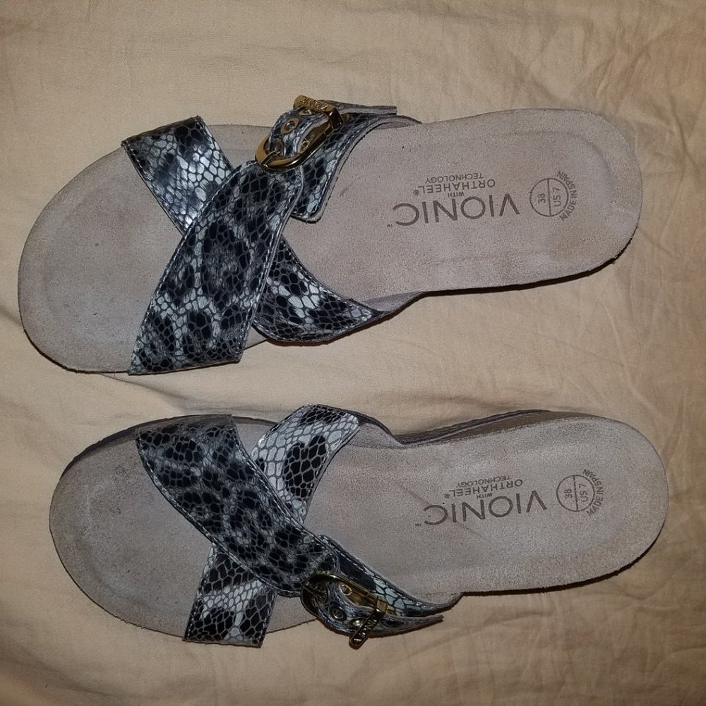 Vionic Danette Platform Slide Snake Sandals - image 3